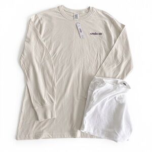 Victoria's Secret Cream and White Pajama Lounge Set